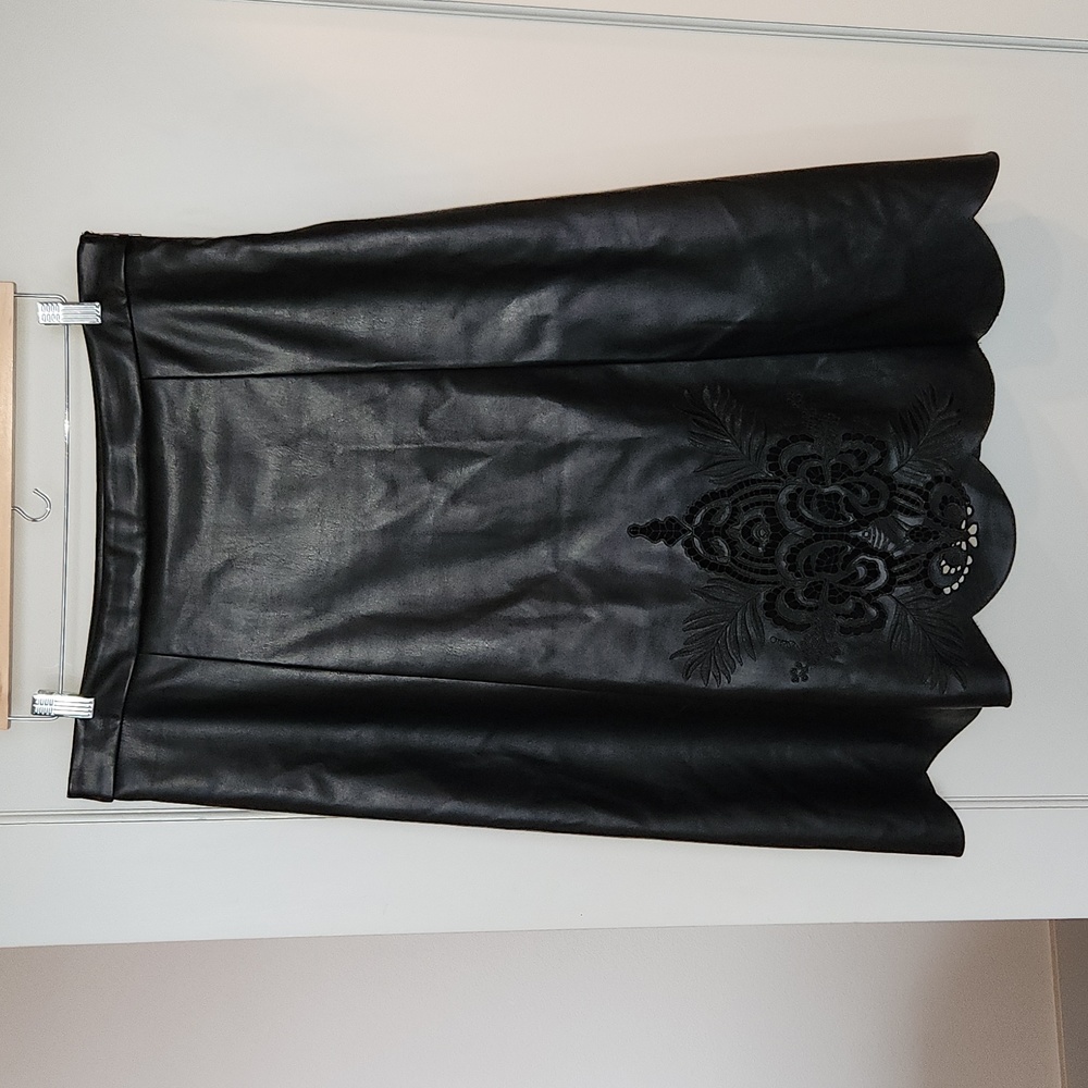 Karen Kane Faux Leather Skirt